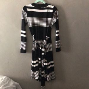 Banana republic Striped dress (black/white)